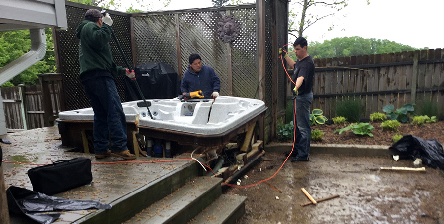 old hottub removal sterling va